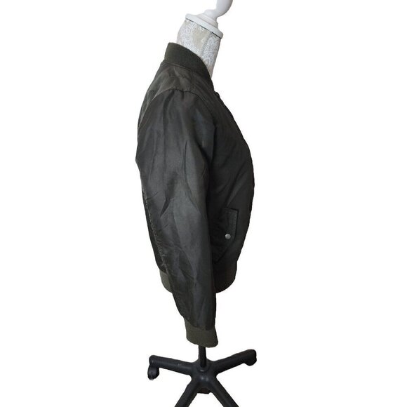 Levi’s Coat Dark Brown Insulated Nylon Bomber Style Jacket Men's Small - Picture 5 of 9